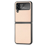 Faux Carbon Fiber Samsung Z Flip Case-Exoticase-for Samsung Z Flip 7-Khaki-Exoticase