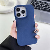 FauxFur Sideless MagSafe iPhone Case-Exoticase-For iPhone 15 Pro Max-Blue-