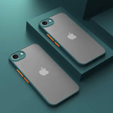 Featured Shockproof iPhone 16E Cases-Exoticase-Matte Green with Orange Buttons-iPhone 16E-Exoticase