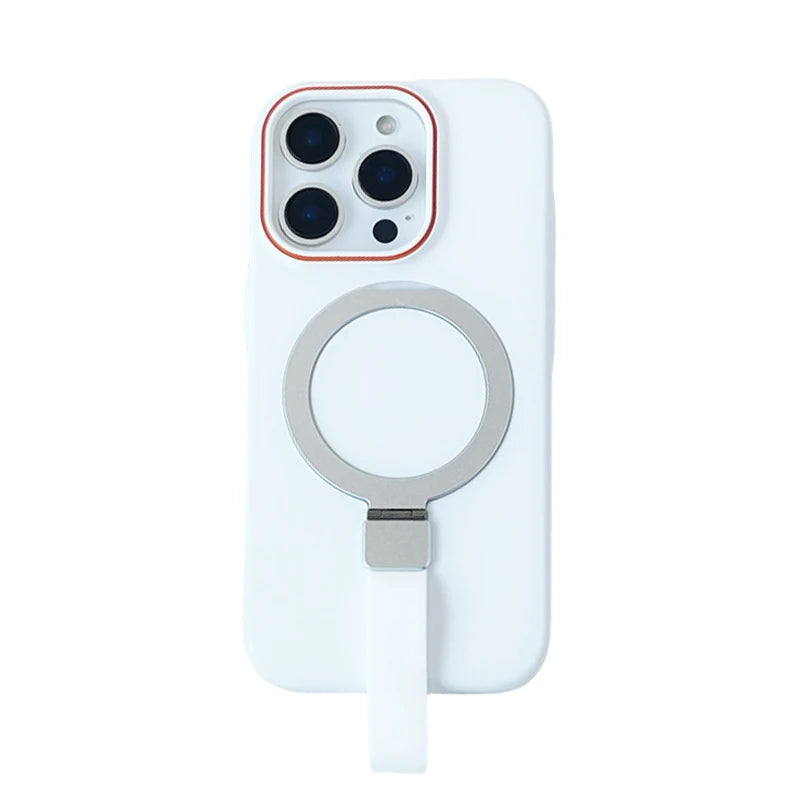 Finger Loop Large Ring iPhone Case-Exoticase-For iPhone 16 Pro Max-White-Exoticase