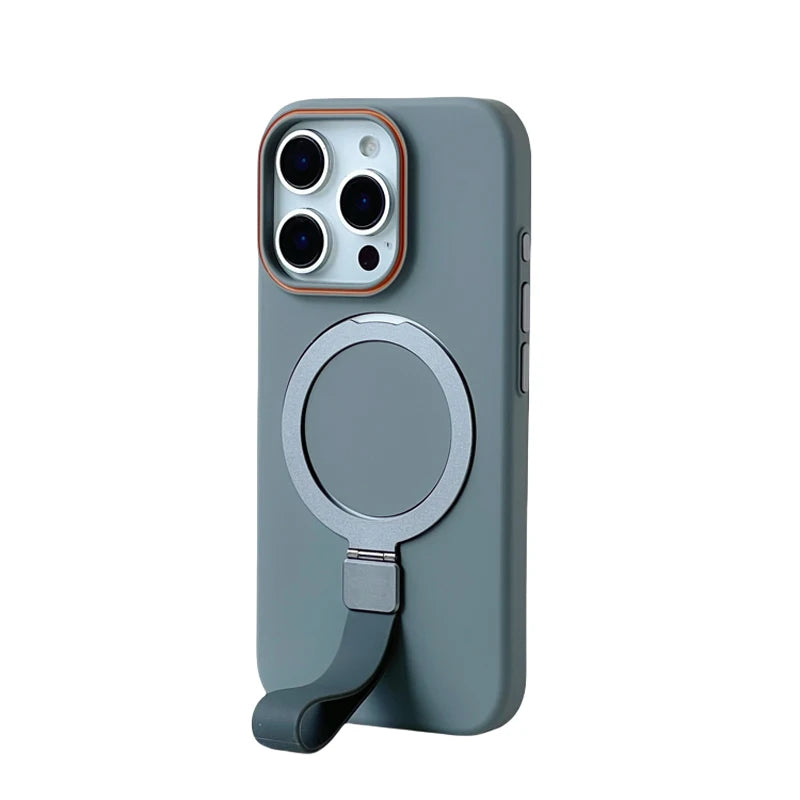 Finger Loop Large Ring iPhone Case-Exoticase-For iPhone 16 Pro Max-Gray-Exoticase
