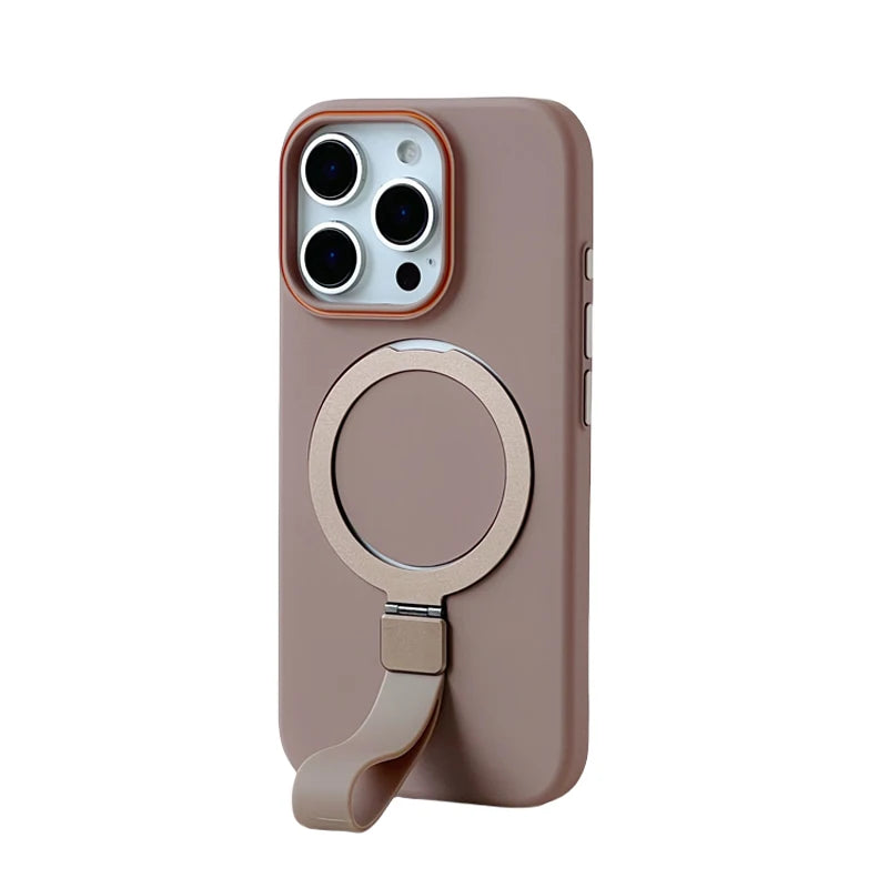 Finger Loop Large Ring iPhone Case, For iPhone 15 Plus / Brown Finger Loop Large Ring iPhone Case, For iPhone 15 Plus / Brown