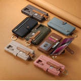 Finger Loop Samsung PU Leather Wallet Flip Case-Exoticase-Exoticase