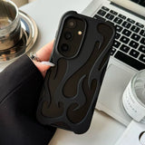 Flames Hollow Samsung Case-Exoticase-Matte Black-For S25 Ultra-Exoticase