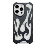 Flames Hollow iPhone Case-Exoticase-For iPhone 16 Pro Max-Matte Black-Exoticase