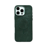 Flannel Nano Fiber iPhone MagSafe Case-Exoticase-For iPhone 16 Pro Max-Dark Green-Exoticase