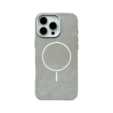 Flannel Nano Fiber iPhone MagSafe Case-Exoticase-For iPhone 16 Pro Max-Gray-Exoticase