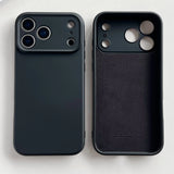 Flat Liquid Premium Soft Silicone iPhone Case-Exoticase-For iPhone 17 Pro Max-Black-Exoticase