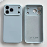 Flat Liquid Premium Soft Silicone iPhone Case-Exoticase-For iPhone 17 Pro Max-Blue-Exoticase