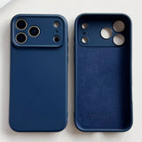 Flat Liquid Premium Soft Silicone iPhone Case-Exoticase-For iPhone 17 Pro Max-Dark Blue-Exoticase