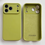 Flat Liquid Premium Soft Silicone iPhone Case-Exoticase-For iPhone 17 Pro Max-Matcha Green-Exoticase
