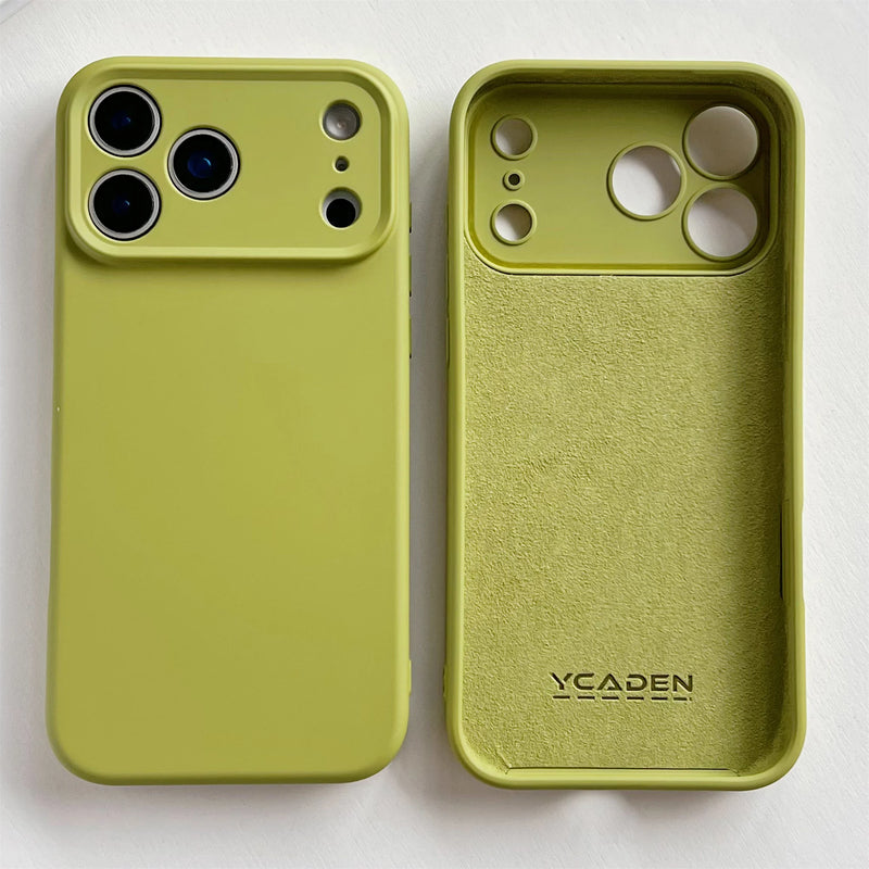 Flat Liquid Premium Soft Silicone iPhone Case-Exoticase-For iPhone 17 Pro Max-Matcha Green-Exoticase