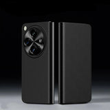 Flip Leather Shockproof Cover For OnePlus Open-Exoticase-For OnePlus Open-Black-