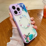 Floral Bloom Matte MagSafe iPhone Case-Exoticase-For iPhone 17 Pro Max-Purple 2-Exoticase