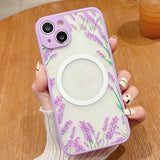 Floral Bloom Matte MagSafe iPhone Case-Exoticase-For iPhone 17 Pro Max-Purple 3-Exoticase
