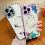 Floral Bloom Matte MagSafe iPhone Case-Exoticase-Exoticase
