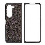Forged Carbon Flakes Samsung Z Fold Case-Exoticase-For Galaxy Z Fold 5-Purple-Exoticase