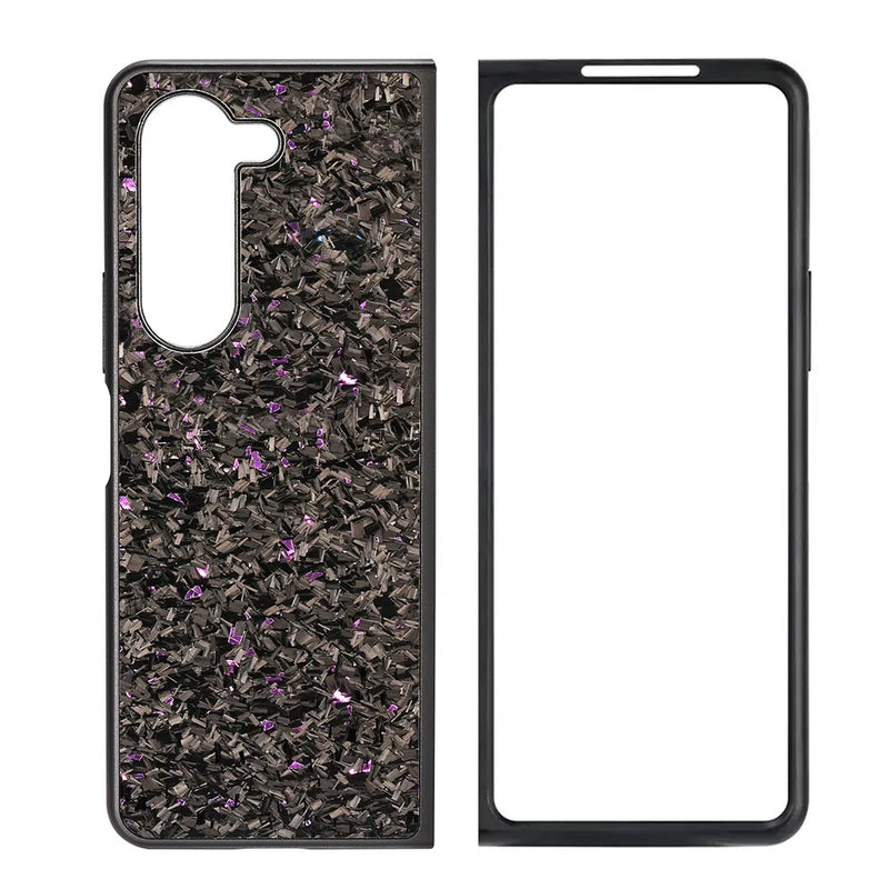 Forged Carbon Flakes Samsung Z Fold Case-Exoticase-For Galaxy Z Fold 5-Purple-Exoticase