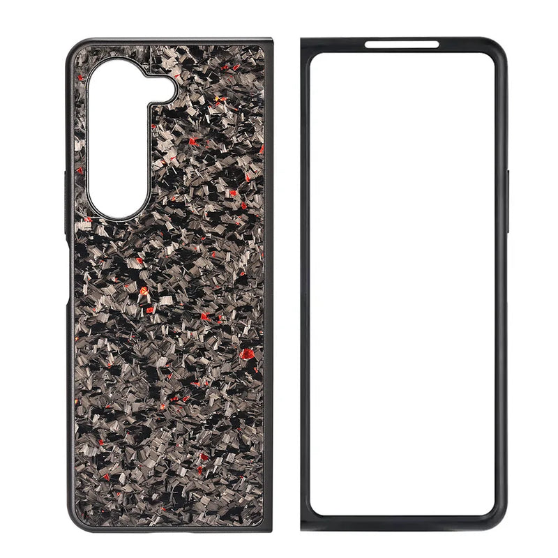 Forged Carbon Flakes Samsung Z Fold Case-Exoticase-For Galaxy Z Fold 5-Red-Exoticase