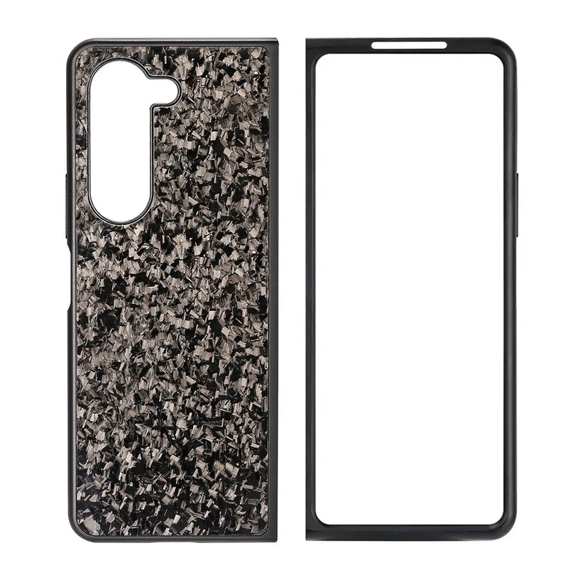 Forged Carbon Flakes Samsung Z Fold Case-Exoticase-For Galaxy Z Fold 5-Black-Exoticase