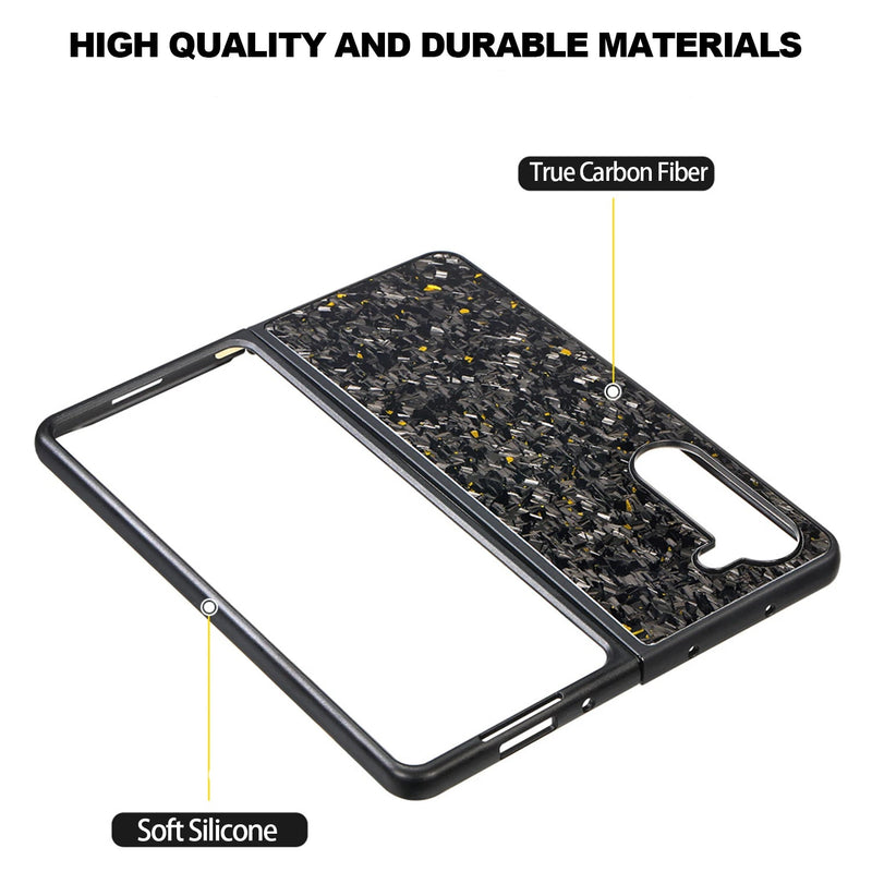 Forged Carbon Flakes Samsung Z Fold Case-Exoticase-Exoticase