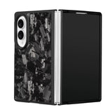 Forged Carbon Flakes Samsung Z Fold Case-Exoticase-For Galaxy Z Fold 8 (Wide)-Black-Exoticase