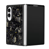 Forged Carbon Flakes Samsung Z Fold Case-Exoticase-For Galaxy Z Fold 8 (Wide)-Gold-Exoticase