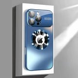 FrostMatte Full Glass Lens Logo Cut iPhone Case-Exoticase-For iPhone 16 Pro Max-Dark Blue-Exoticase