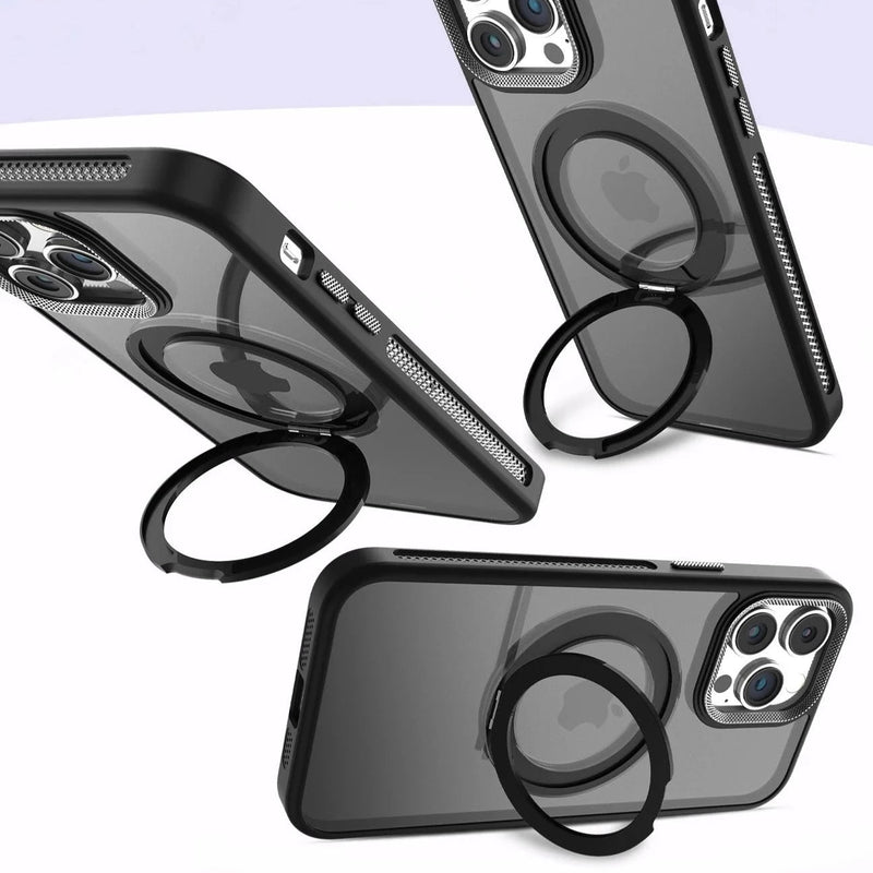 Frosted Back Mesh Sides iPhone Case with Ring-Exoticase-Exoticase