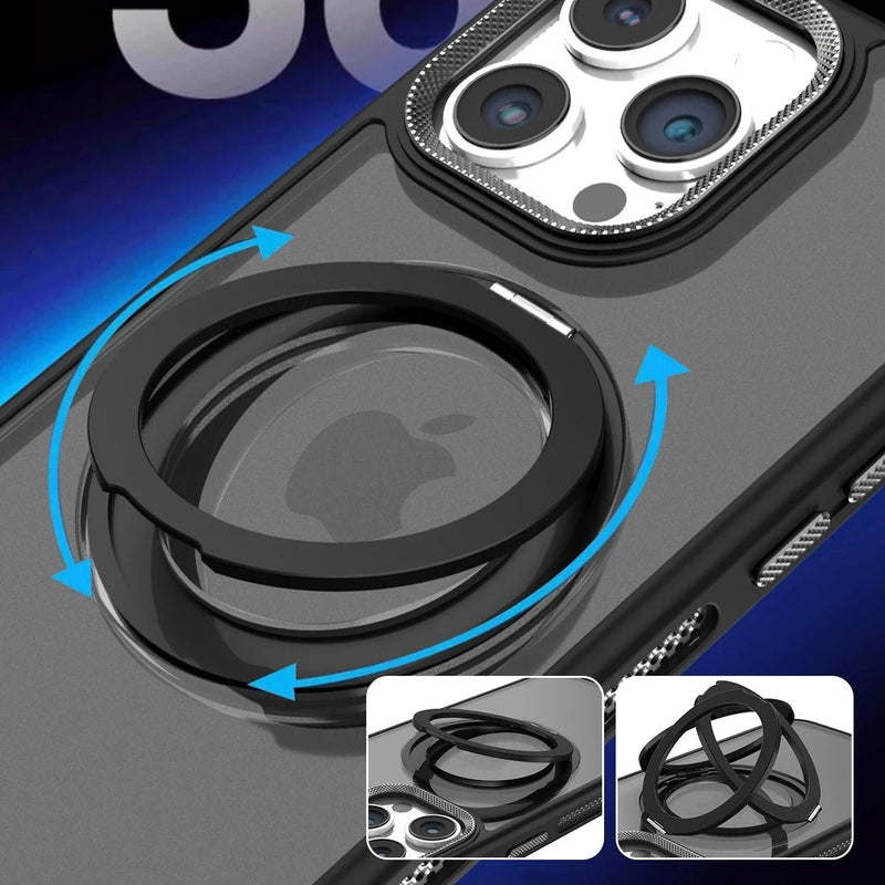 Frosted Back Mesh Sides iPhone Case with Ring-Exoticase-Exoticase