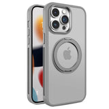 Frosted Back Mesh Sides iPhone Case with Ring-Exoticase-For iPhone 15 Pro Max-Gray-Exoticase