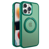 Frosted Back Mesh Sides iPhone Case with Ring-Exoticase-For iPhone 15 Pro Max-Green-Exoticase