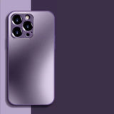 Frosted Glass Apple iPhone Case-Exoticase-For iPhone 15 Pro Max-Dark Purple-
