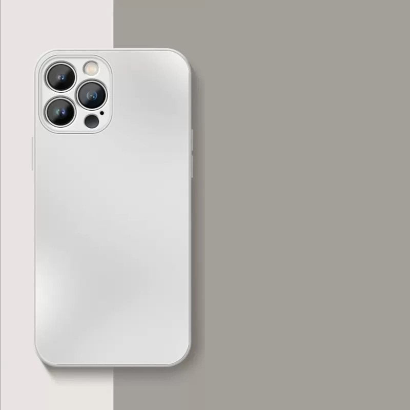 Frosted Glass Apple iPhone Case-Exoticase-For iPhone 15 Pro Max-Elegant White-