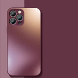Frosted Glass Apple iPhone Case-Exoticase-For iPhone 15 Pro Max-Plum Color-