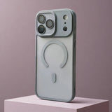 Frosted Magnetic Full Lens Cover iPhone Case-Exoticase-iPhone 17 Pro Max-Gray-Exoticase