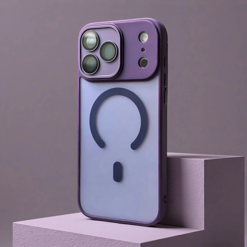 Frosted Magnetic Full Lens Cover iPhone Case-Exoticase-iPhone 17 Pro Max-Purple-Exoticase