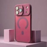 Frosted Magnetic Full Lens Cover iPhone Case-Exoticase-iPhone 17 Pro Max-Red-Exoticase