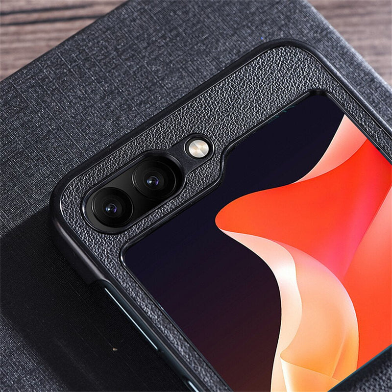 Full Protection PU Leather Samsung Z Flip Case-Exoticase-