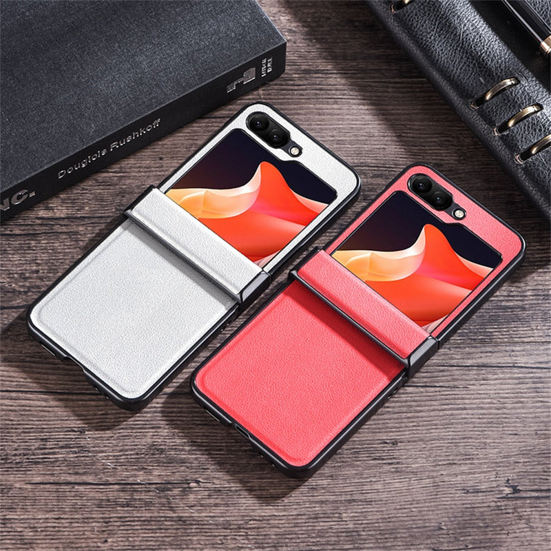 Full Protection PU Leather Samsung Z Flip Case-Exoticase-