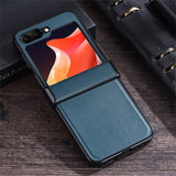Full Protection PU Leather Samsung Z Flip Case-Exoticase-For Samsung Z Flip 5-Blue-