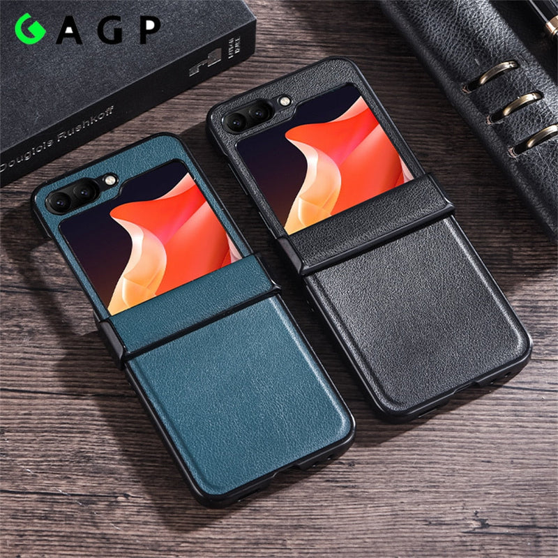 Full Protection PU Leather Samsung Z Flip Case-Exoticase-