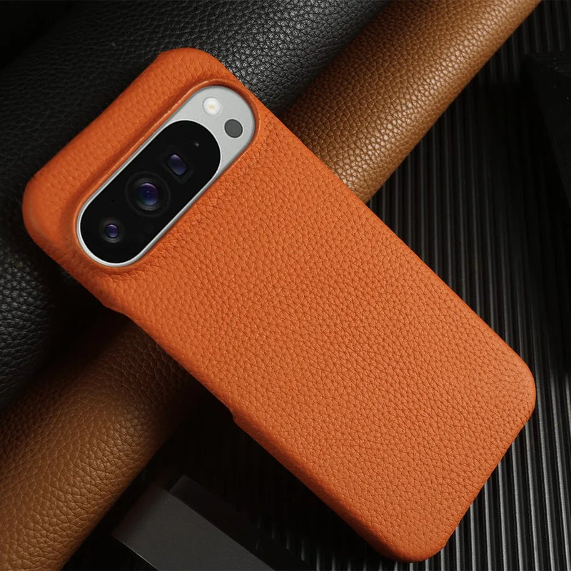 Genuine Cowhide Leather Google Pixel Phone Case-Pixel 7 Cases-Exoticase-Exoticase