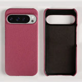 Genuine Cowhide Leather Google Pixel Phone Case-Pixel 7 Cases-Exoticase-For Pixel 9 Pro XL-Rose-Exoticase