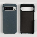 Genuine Cowhide Leather Google Pixel Phone Case-Pixel 7 Cases-Exoticase-For Pixel 9 Pro XL-Navy-Exoticase