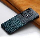 Genuine Cowhide Leather OnePlus Case-Exoticase-For Oneplus 11R-Blue-