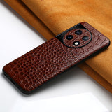 Genuine Cowhide Leather OnePlus Case-Exoticase-For Oneplus 11R-Brown-