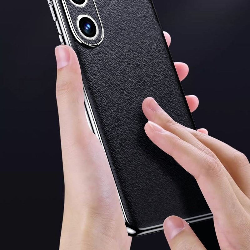 Genuine Cowhide Leather Plated Sides Samsung Case-Exoticase-