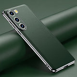 Genuine Cowhide Leather Plated Sides Samsung Case-Exoticase-