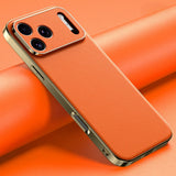 Genuine Cowhide Leather With Vacuum Plated Sides iPhone Case-Exoticase-Exoticase